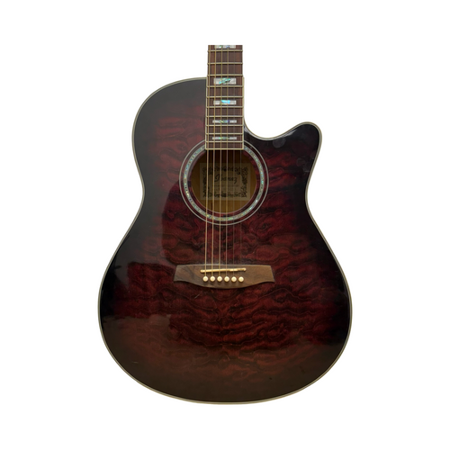 Vist Large View of Product Image Which is Used Ibanez AEF37E-TCS-OP-01 ACOUSTIC-ELECTRIC GUITA Solid Top Acoustic Guitar Red