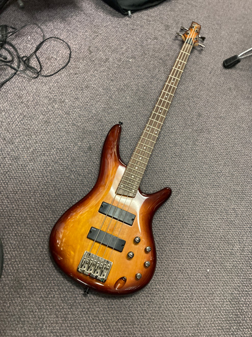 Vist Large View of Product Image Which is Used Ibanez SR370 Bass Guitar Sunburst 4-String
