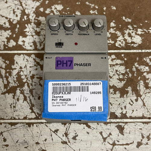 Vist Large View of Product Image Which is Used - Ibanez PH7 PHASER - Phaser Pedal