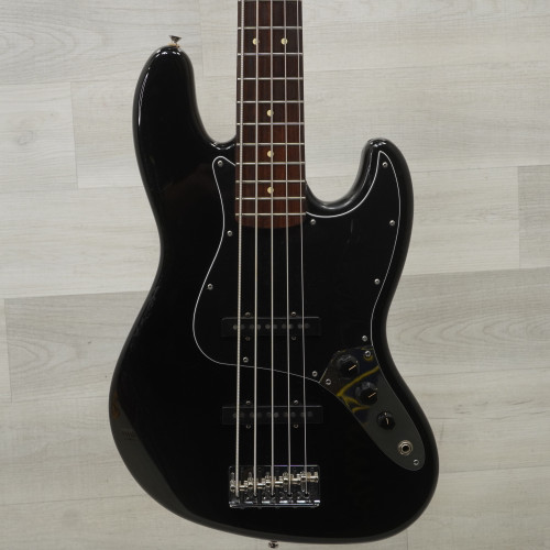 Vist Large View of Product Image Which is Used Fender American Jazz Bass V Bass Guitar Black 5-String