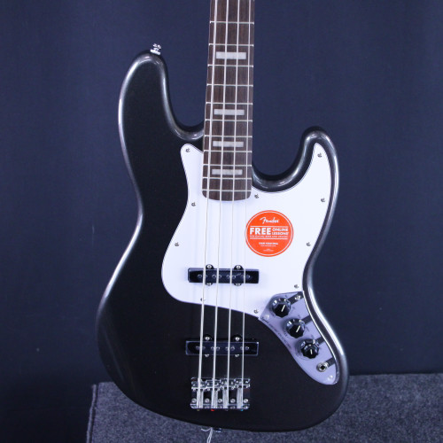 Vist Large View of Product Image Which is Used Squier JAZZ BASS ACTIVE AFFINITY NOT USED J Type Bass Guitar Silver/Gray 4-String