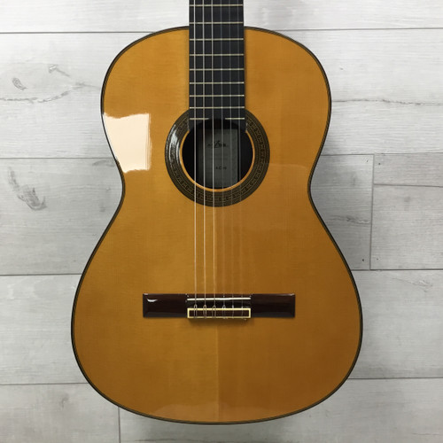 Vist Large View of Product Image Which is Used Aria AC80 Classical Cracked Top Vintage Solid Top Acoustic Guitar Natural