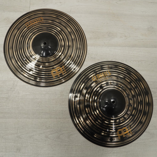 Vist Large View of Product Image Which is Used Meinl 14" Classics Custom Dark Hi Hat Cymbals