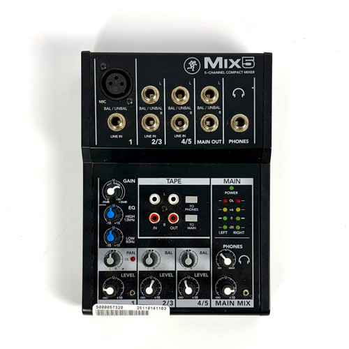 Vist Large View of Product Image Which is Used Mackie MIX5 Compact Mixer