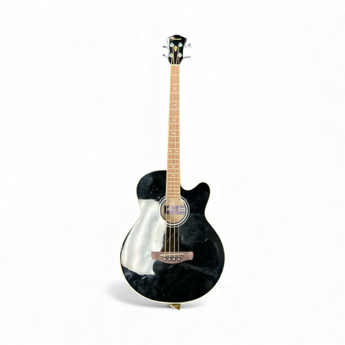Vist Large View of Product Image Which is Used Ibanez AEB5E-BK Acoustic Bass Guitar Black 4-String