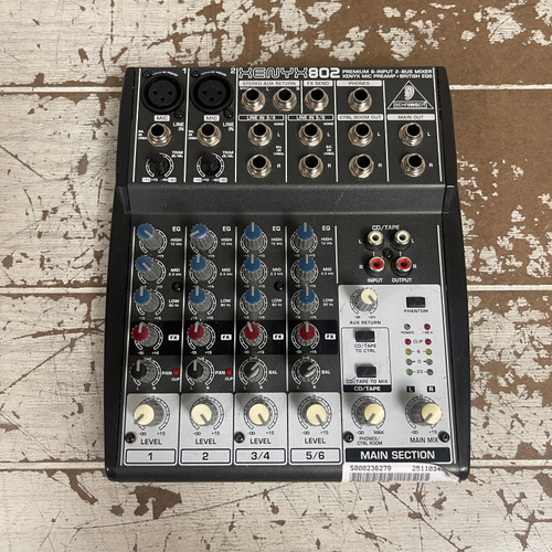 Vist Large View of Product Image Which is Used - Behringer XENYX 802 W/AC Compact Mixer