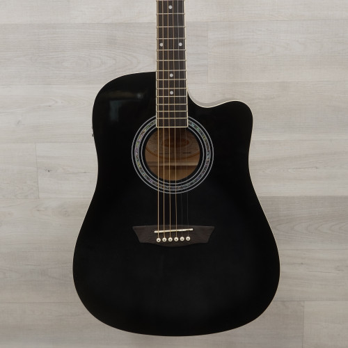 Vist Large View of Product Image Which is Used Washburn WA90CE Laminate Top Acoustic Guitar Silver Burst