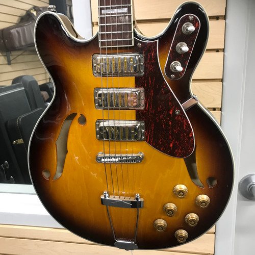 Vist Large View of Product Image Which is Used Airline H77 SEMI-HOLLOW Semi-Hollow Electric Guitar Sunburst 6-String