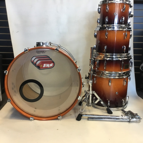 Vist Large View of Product Image Which is Used Pearl SESSION CUSTOM MAPLE 5PC Drum Shell Kit Cherry Sunburst