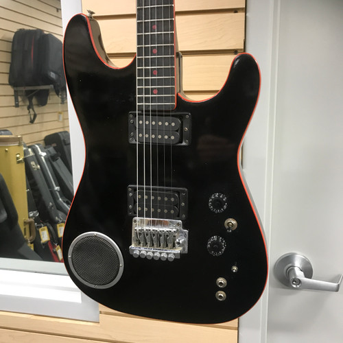 Vist Large View of Product Image Which is Used Synsonics SC-240FTA Vintage Double Cutaway Electric Guitar Black 6-String