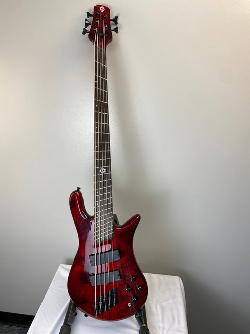 Vist Large View of Product Image Which is Used Spector NS DIMENSION 5 Modern Metal Bass Guitar Red 5-String