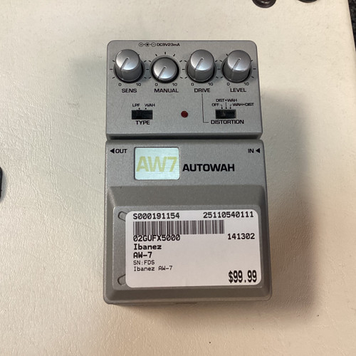 Vist Large View of Product Image Which is Used Ibanez AW-7 Auto Wah Pedal