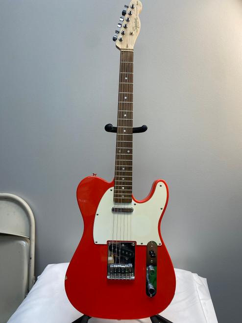 Vist Large View of Product Image Which is Used Squier AFFINITY TELE T Type Electric Guitar Red 6-String