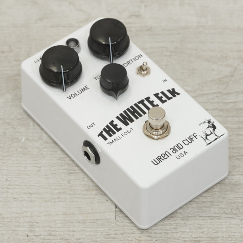 Vist Large View of Product Image Which is Used Wren And Cuff White Elk Distortion Pedal