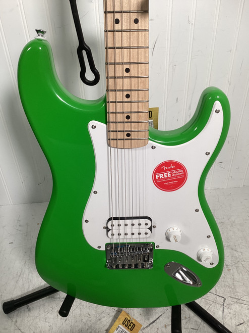 Vist Large View of Product Image Which is Used Squier STRAT SINGLE PUP S Type Electric Guitar Green 6-String