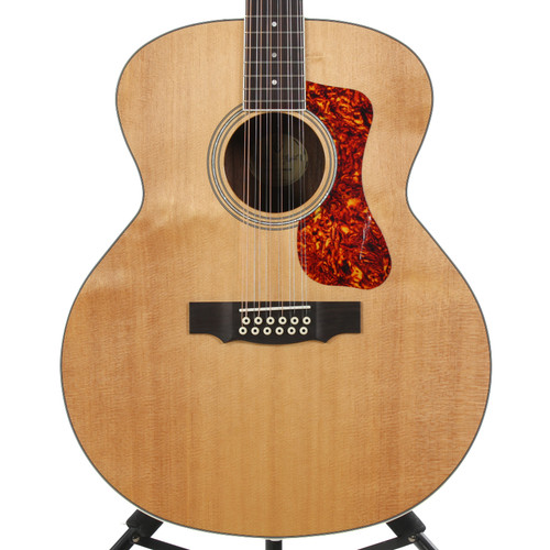 Vist Large View of Product Image Which is Used Guild F-2512E DELUXE Solid Top Acoustic Guitar Natural