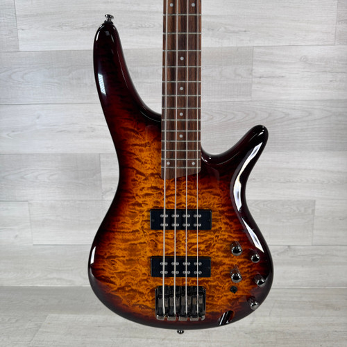 Vist Large View of Product Image Which is Used Ibanez Standard SR400EQM Bass Guitar - Dragon Eye Burst