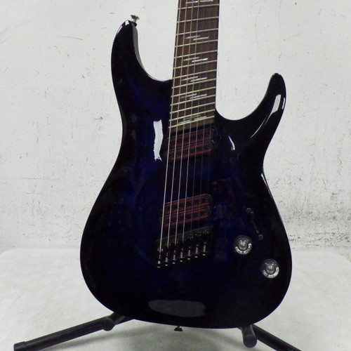 Vist Large View of Product Image Which is Used Schecter Omen Elite 7 Multiscale Super S Electric Guitar Blue 7-String