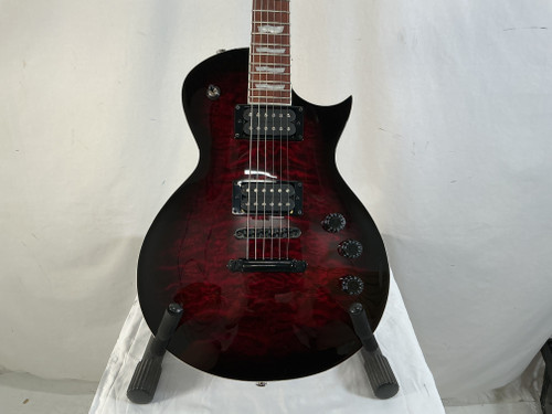 Vist Large View of Product Image Which is Used LTD EC-256 QM LP Type Electric Guitar Red 6-String