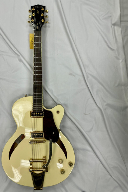Vist Large View of Product Image Which is Used Gretsch HISTORIC SERIES G3156 Vintage Semi-Hollow Electric Guitar White 6-String
