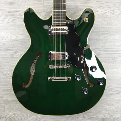 Vist Large View of Product Image Which is Used Guild STARFIRE IV ST Semi-Hollow Electric Guitar Green 6-String