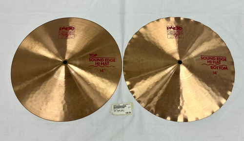 Vist Large View of Product Image Which is Used Paiste 2002 SOUND EDGE Hi Hat Cymbals 14"