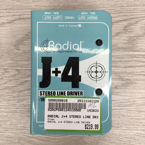 Vist Large View of Product Image Which is Used RADIAL J+4 STEREO LINE DRIVER Direct Box