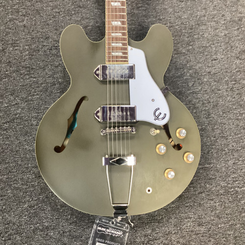 Vist Large View of Product Image Which is Used Epiphone ES-335 WORN Semi-Hollow Electric Guitar Green 6-String