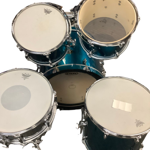 Vist Large View of Product Image Which is Used Gretsch 5 PC BLACKHAWK Drum Kit Blue 22" Kick Drum