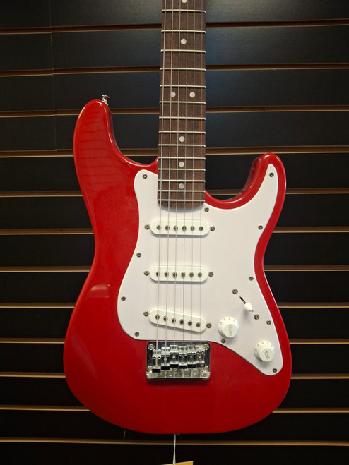Vist Large View of Product Image Which is Used Squier MINI STRAT Electric Guitar Red 6-String