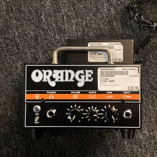 Vist Large View of Product Image Which is Used Orange MICRO DARK Solid State Guitar Head