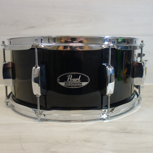Vist Large View of Product Image Which is Used Pearl BLACK ROADSHOW SNARE Metal Snare Drum 14"