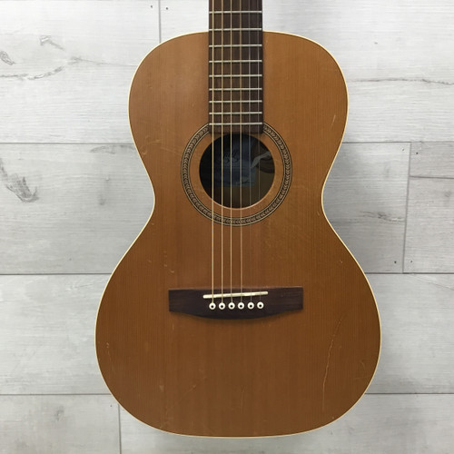 Vist Large View of Product Image Which is Used Seagull S Series Parlor Solid Top Acoustic Guitar Natural