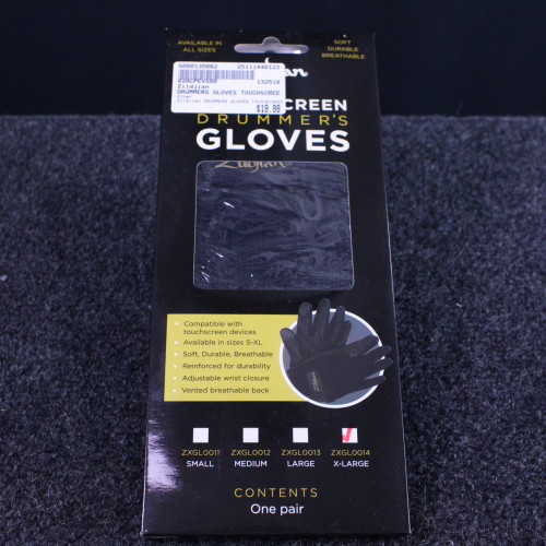 Vist Large View of Product Image Which is Used Zildjian DRUMMERS GLOVES TOUCHSCREEN Percussion Accessory