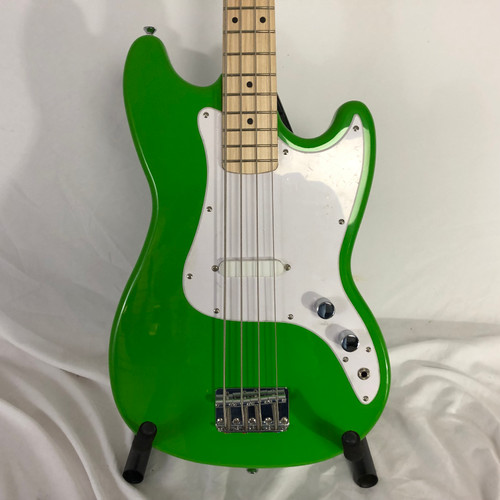 Vist Large View of Product Image Which is Used Squier SONIC BRONCO BASS P Type Bass Guitar Green 4-String