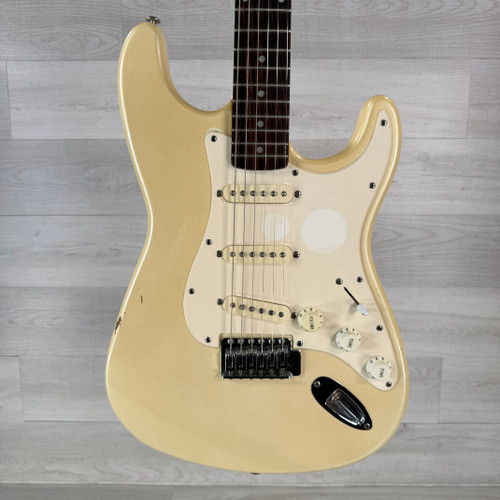 Vist Large View of Product Image Which is Used Squier II Vintage Stratocaster Electric Guitar - White - Made in Korea