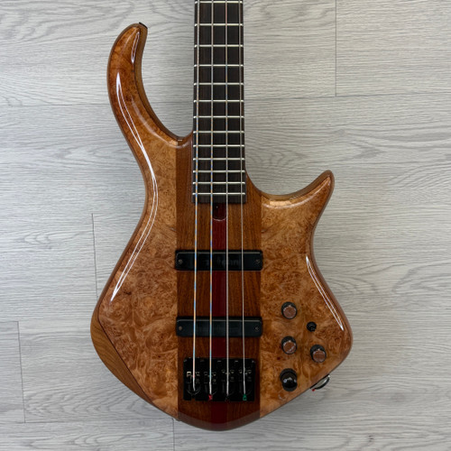 Vist Large View of Product Image Which is Used Warrior Custom Handmade 4-String Bass w/OHSC **BODY CRACKS