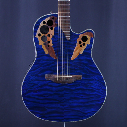 Vist Large View of Product Image Which is Used Ovation CELEBRITY CE44 ACOUSTIC-ELECTRIC GUITAR Solid Top Acoustic Guitar Blue