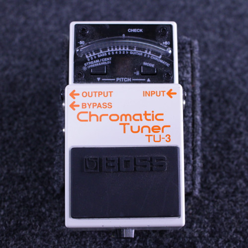 Vist Large View of Product Image Which is Used Boss TU-3 CHROMATIC TUNER PEDAL Tuner Pedal