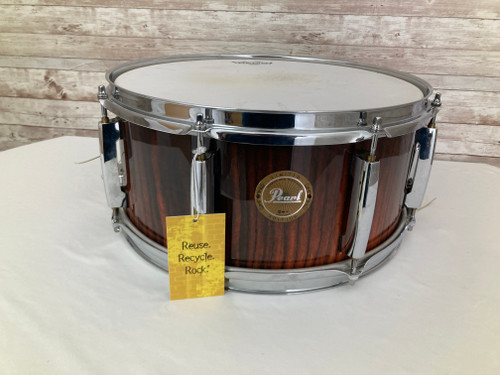 Vist Large View of Product Image Which is Used Pearl LIMITED EDITION 6/12X14 AFRICAN MAH. Snare Drum