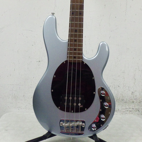 Vist Large View of Product Image Which is Used Sterling by Ernie Ball Ray 34 with Aguilar Pickup Bass Guitar Blue 4-String