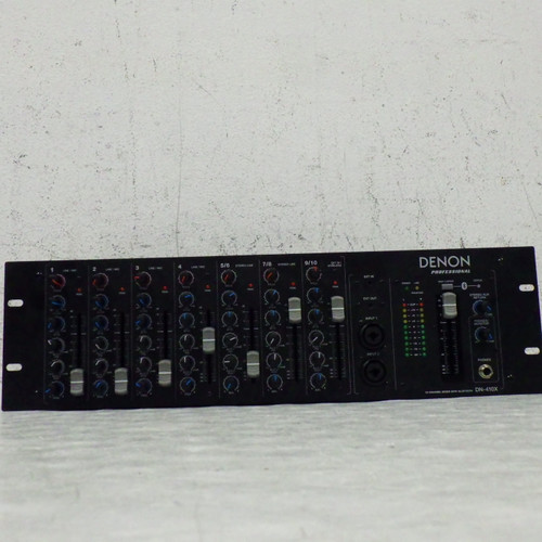 Vist Large View of Product Image Which is Used Denon Dn-410 X 10 Channel Mixer W Bluetooth Rackmount Mixer