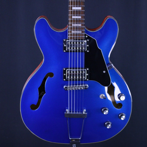 Vist Large View of Product Image Which is Used GROTE SEMI HOLLOW Semi-Hollow Electric Guitar BLUE 6-String