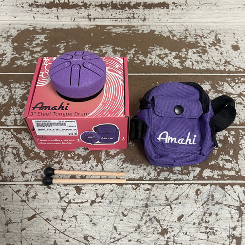 Vist Large View of Product Image Which is Used - AMAHI 3IN STEEL TOUNGUE DRUM PURPLE