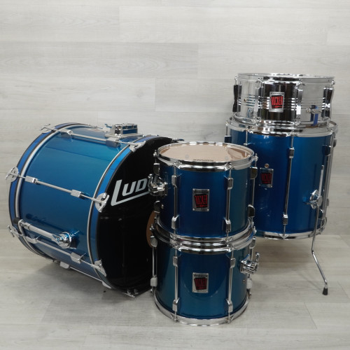 Vist Large View of Product Image Which is Used Ludwig Rocker Drum Shells And Hardware Blue