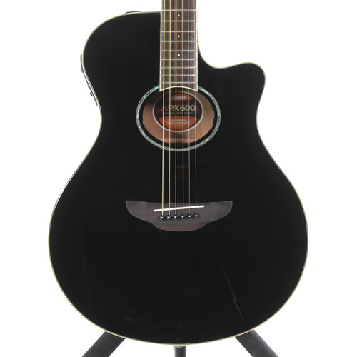 Vist Large View of Product Image Which is Used Yamaha APX600 BL Solid Top Acoustic Guitar Black