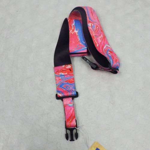 Vist Large View of Product Image Which is Used Dimarzio PINK PSYCHADELIC LOCKING STRAP NO ENDS Guitar Accessory