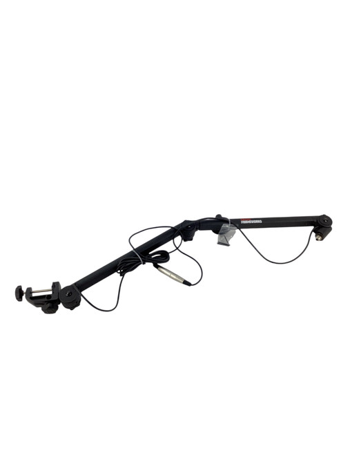 Vist Large View of Product Image Which is Used Gator Frameworks Desk Mounted Boom Deluxe Microphone Stand 