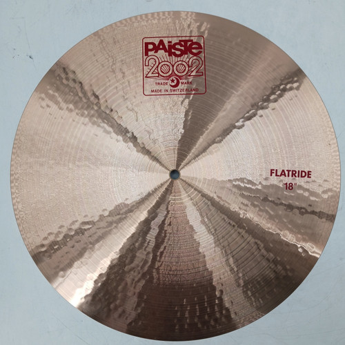 Vist Large View of Product Image Which is Used Paiste 18 IN FLAT RIDE 2002 Ride Cymbal 18"