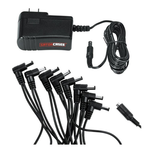 Vist Large View of Product Image Which is New Gator 9VDC Pedalboard Power Supply; Wall Wart Combo Pack